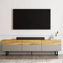 Hanah Home Soporte de TV Gris y Roble